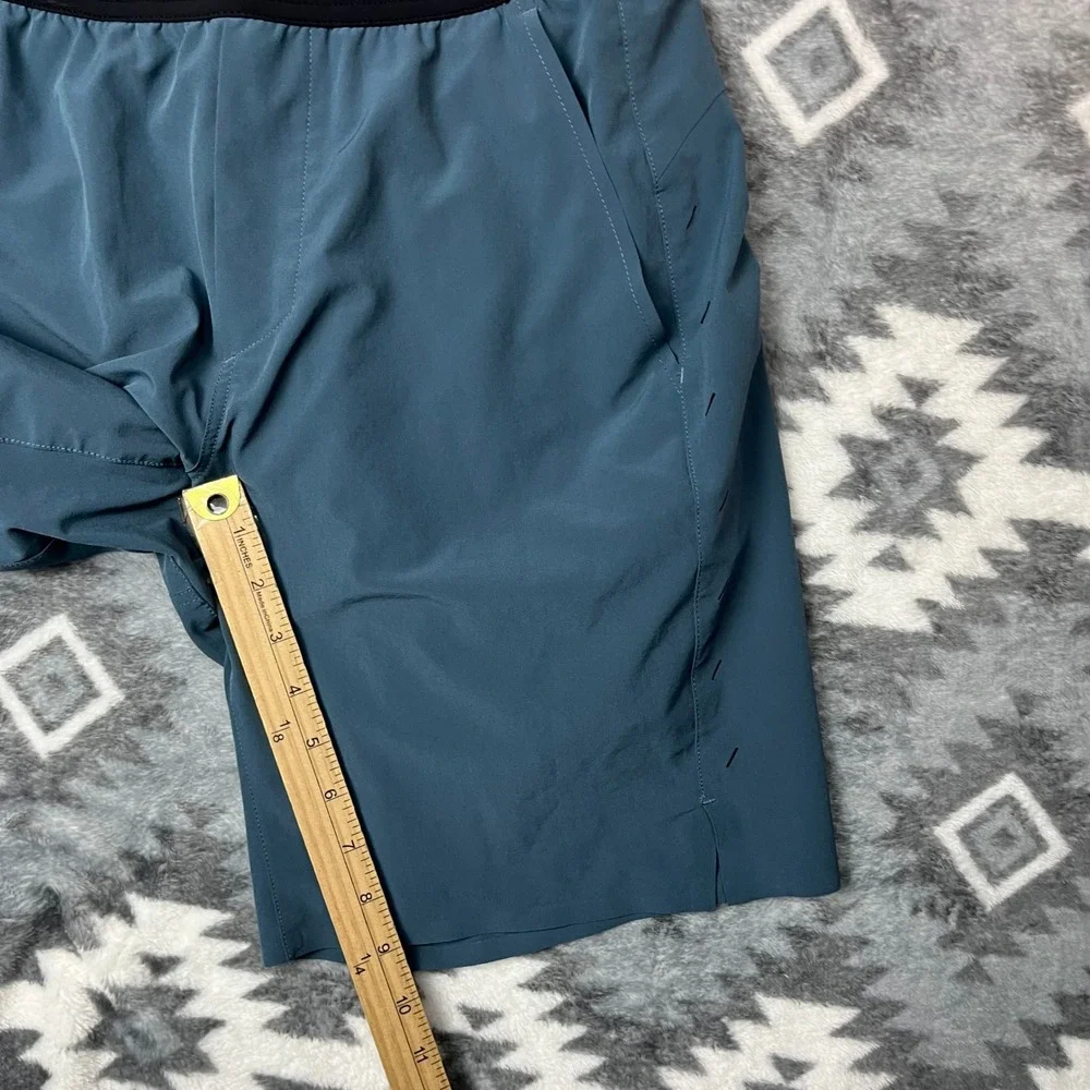Ten Thousand Interval Shorts Blue Grey Mens Small Compression Liner Workout 7in